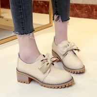 bowknot flat toe round toe lace up oxford shoes womens brogue womens shoes new fashion hot selling outdoor pu leather shoes
