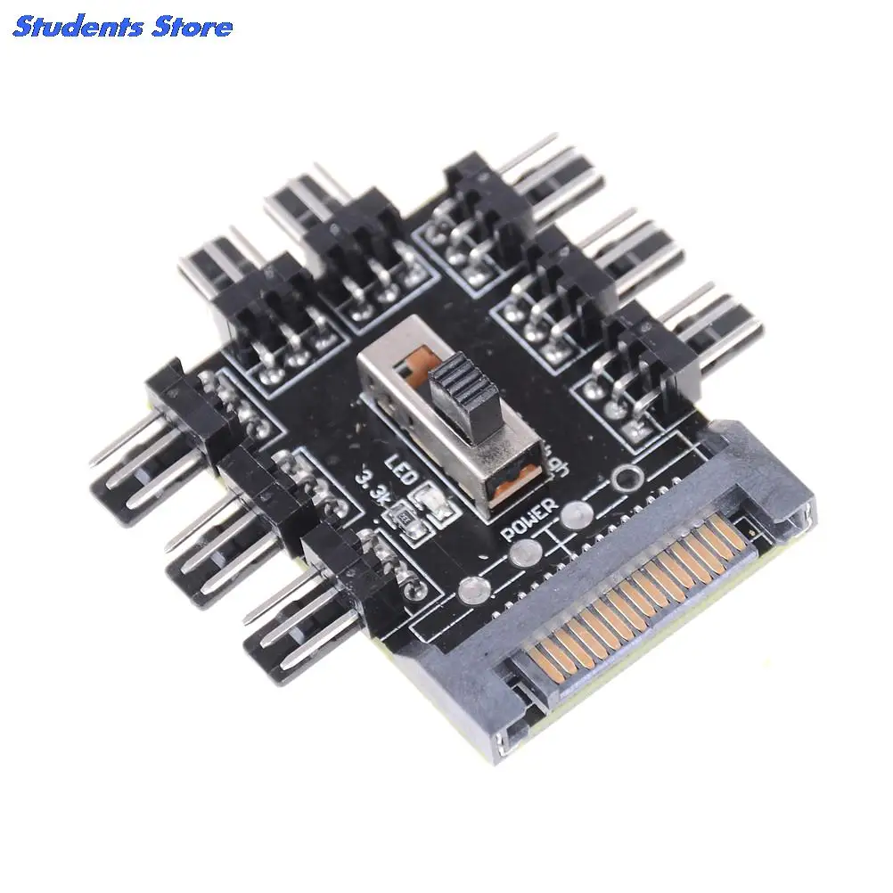 ПК 12V SATA 1 до 8 3pin разъем питания PCB адаптер 1To способ охлаждения разветвитель