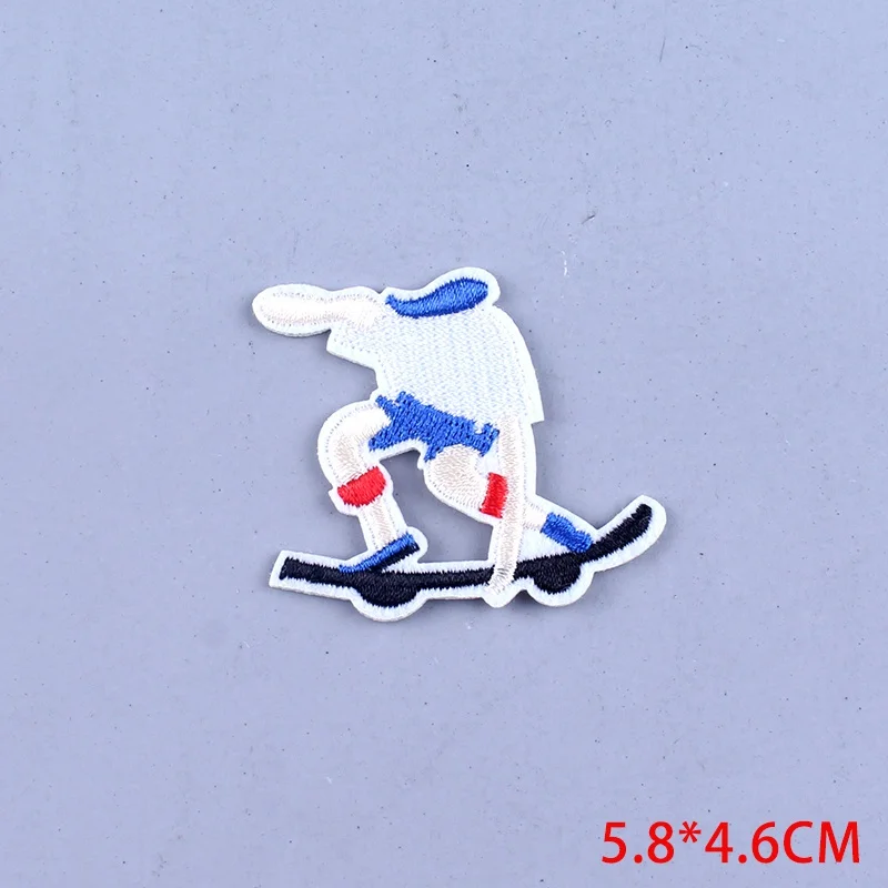 5P-PE4579CT Pulaqi повязка патч на одежду вышивка Ремонт Патчи мультфильм Железный На Патчи для одежды куртка мультфильм маленький клей стикер - Цвет: 5P-PE4579CT
