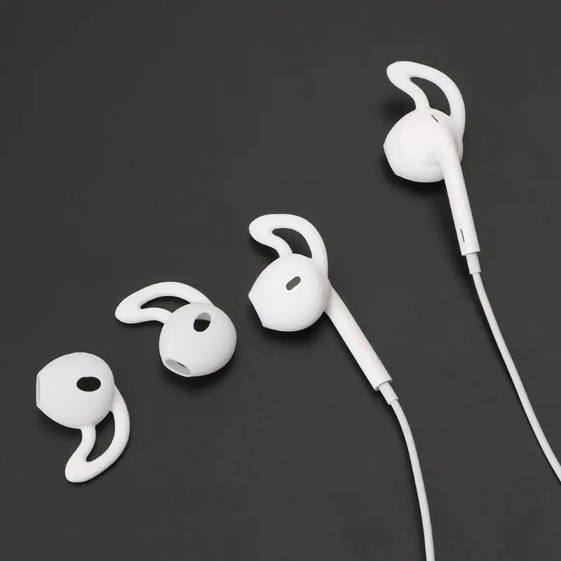 

2Pairs Silicone White Headset Earbuds Cover Anti-Lost Ear hook case for Apple Airpods