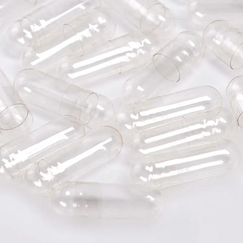 

1000Pcs/Bag Empty Hard Gelatin Capsule Transparent Clear Kosher Gel Medicine Vitamins Health Care Pill Cases Splitters Size 0#