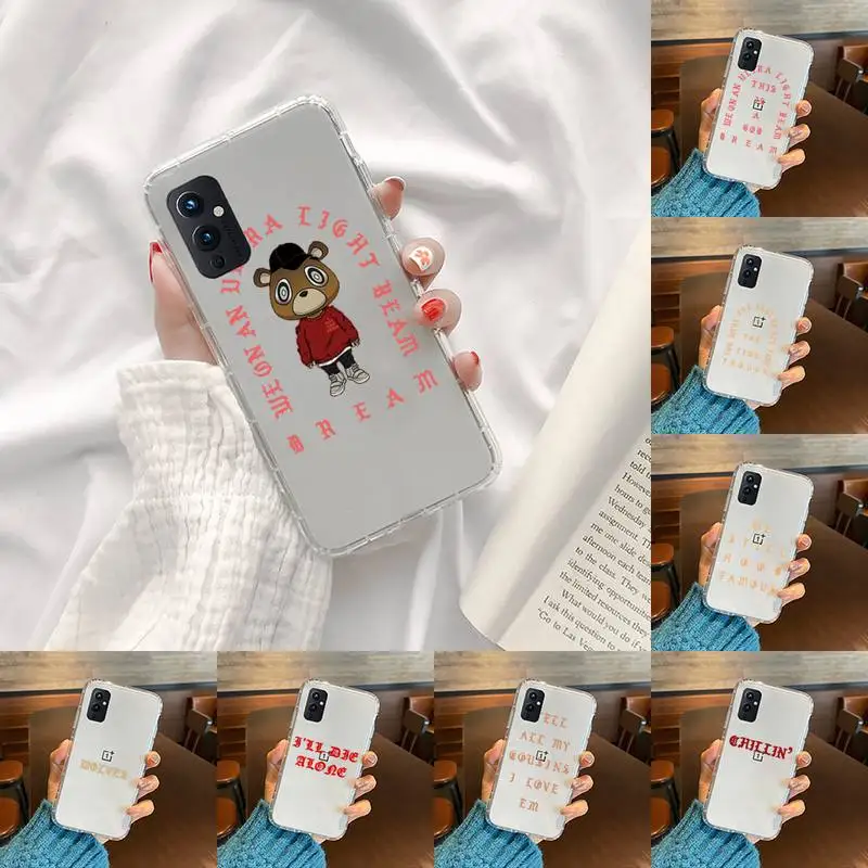 

Kanye PABLO Color text Phone Case Transparent For OnePlus 9 8 7 7t 8t Oppo find X3 X2 reno5 Vivo X60 X50 Pro MeiZu 17 16XS