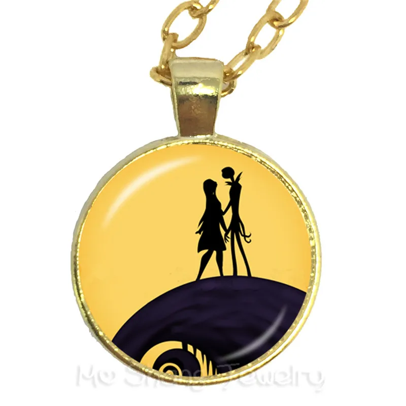 Кошмар перед Рождеством Джек Скеллингтон и Салли 25 мм стеклянный кабошон