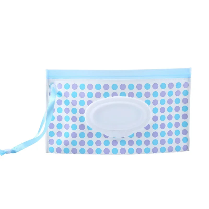 

1pc Eco-friendly EVA Box High Quality Casual Striped Travel Clutch Pouch Holder Reusable Refillable Portable Baby Wipe Container