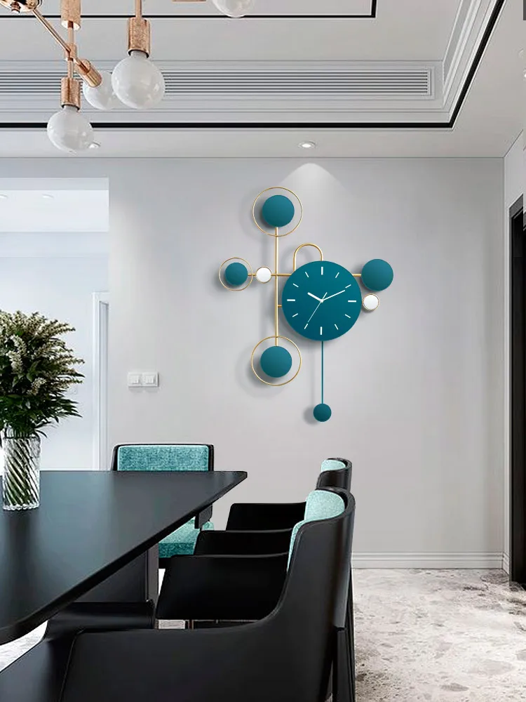 Уникальные креативные большие настенные часы с наклейками в скандинавском стиле