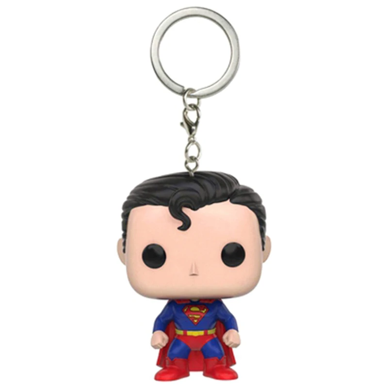 Superman Брелок с героями Marvel брелок с Железным человеком милый автомобильный брелок DC Comics брелок с Бэтменом для ключей - Цвет: Superman