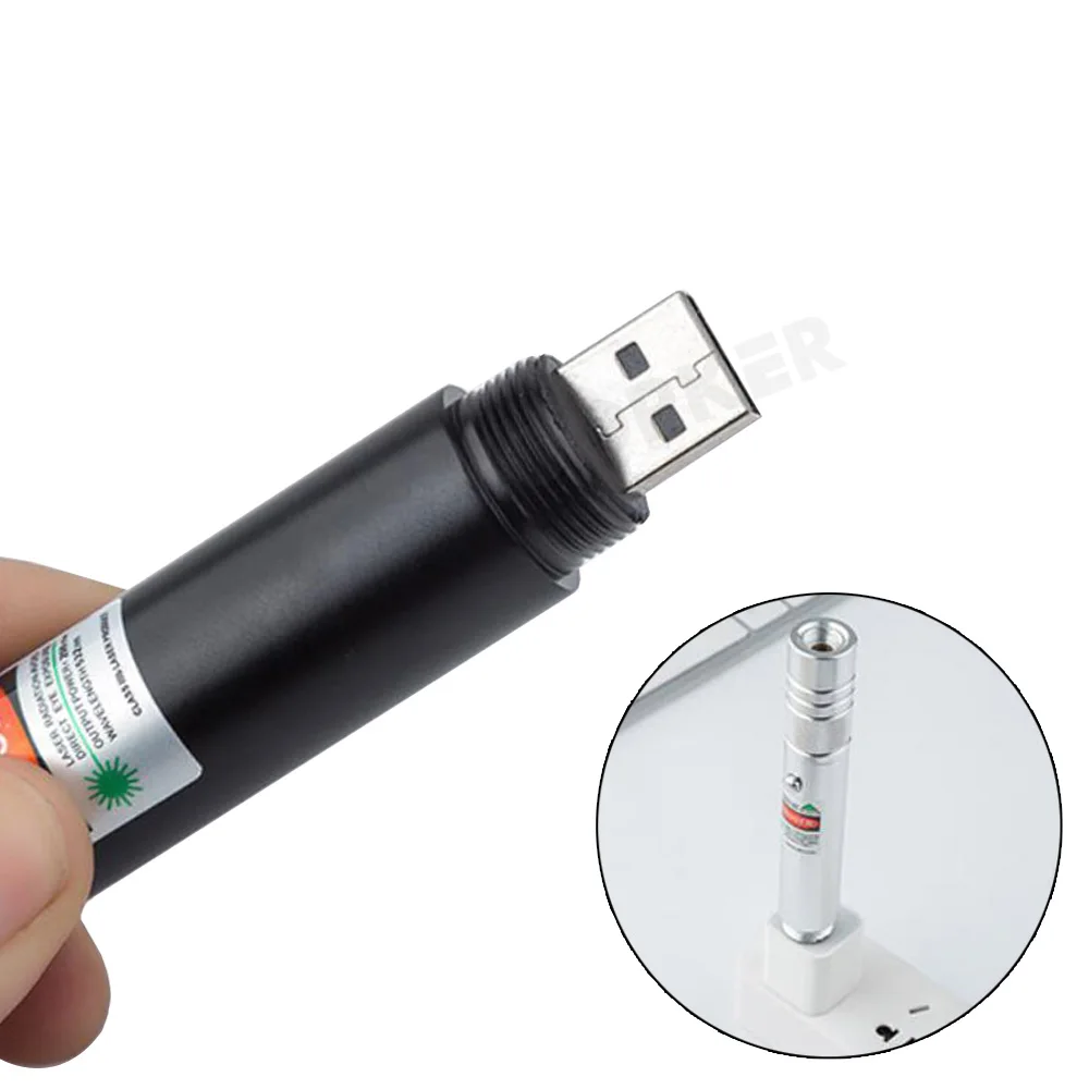 Зеленая лазерная указка высокой мощности 1000 м USB перезаряжаемый лазерный прицел
