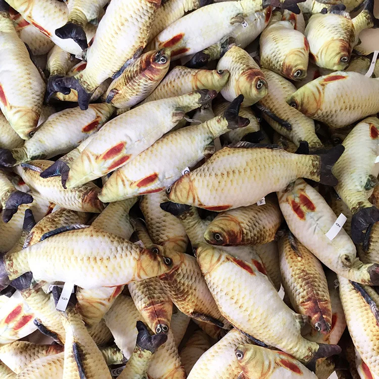 

Funny dog Cat Toy Simulation Fish PP Cotton Padded 18cm Long Pet Dog Sound Toys Fish Shape Pet cat squeaker Toy chewing playing