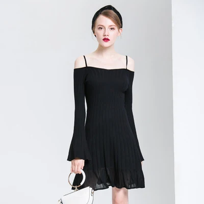 Платье на лето и весну женское платье с расклешенными рукавами без бретелек