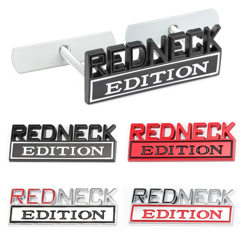 Автомобильный значок REDNECK EDITION наклейка с логотипом задняя сторона на переднюю