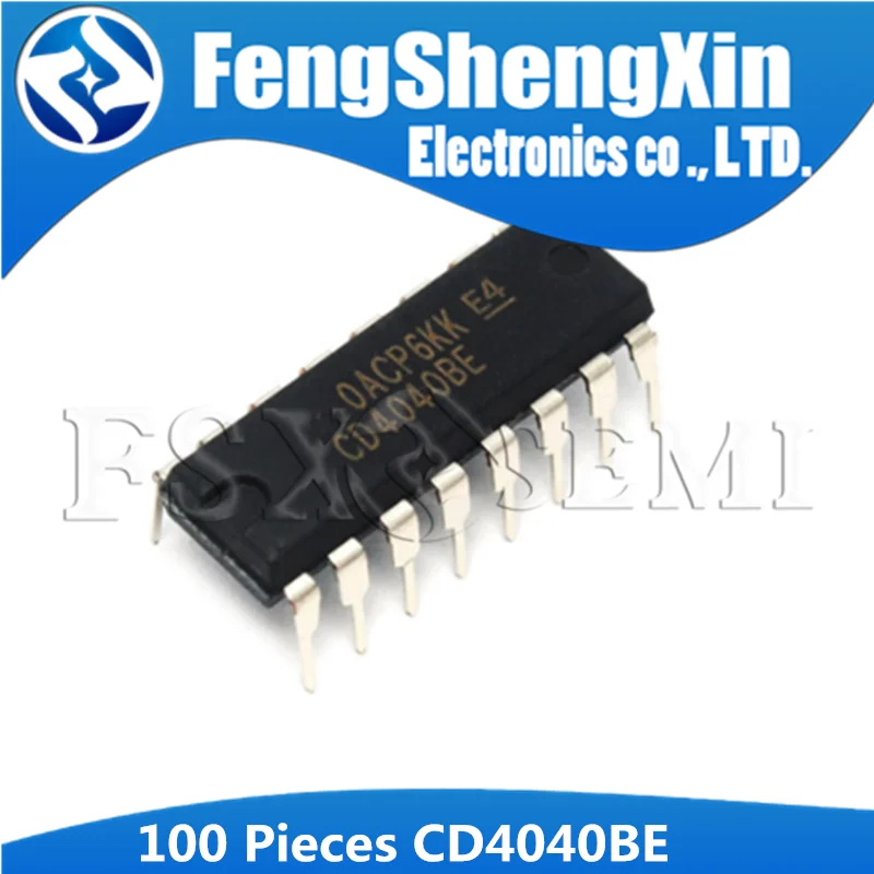 

100pcs/lot CD4040BE DIP-16 CD4040 CMOS Ripple-Carry Binary Counter / Dividers