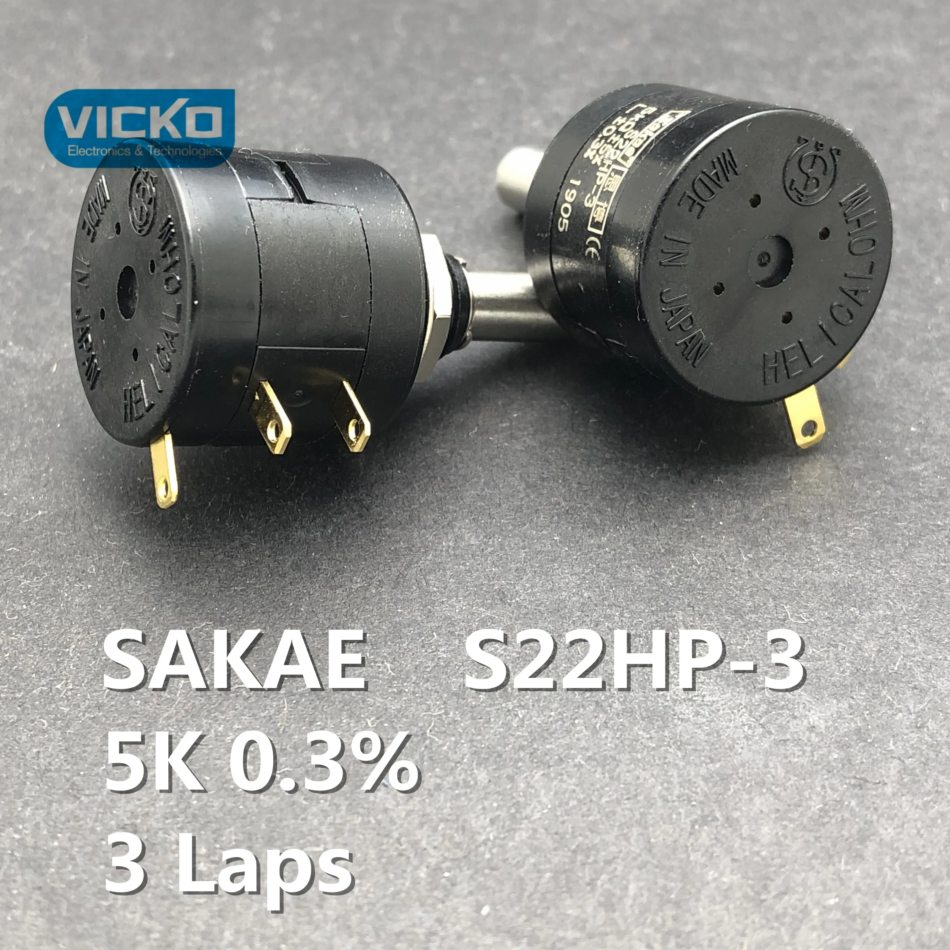 Японский потенциометр SAKAE 3 круга 22HP-3 5K 0.3% дюйма многооборотный переключатель