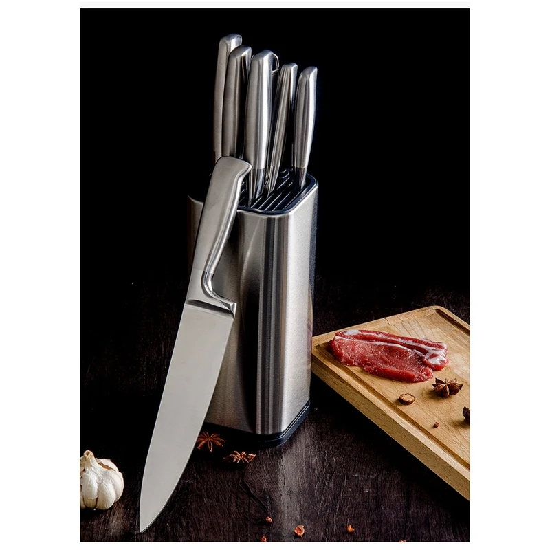 

Stainless Steel Kitchen Stand Tool Holder Multifunctional Tool Holder Knife Block Tube Shelf