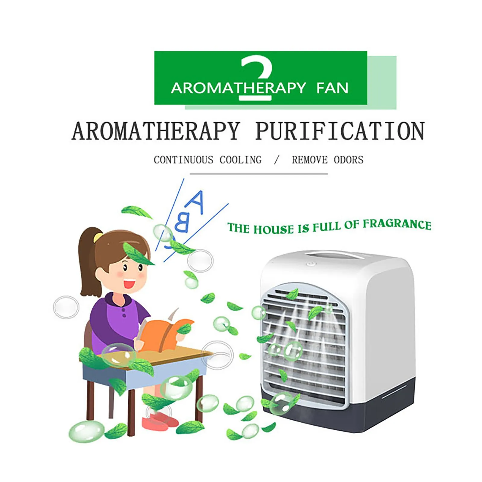 

Usb Refrigeration Conditioner Household Portable Mobile Air Aromatherapy Light Air Conditioning Humidifier Purifier Usb