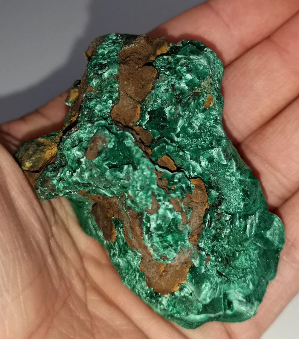 93 г натуральный МАЛАХИТ образец минерала зеленый камень кристалл учебный