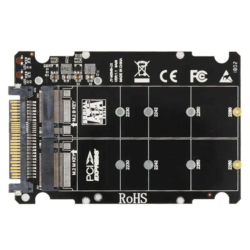 Адаптер M.2 SSD к U.2 адаптер 2 в 1 NVMe SATA-Bus NGFF PCI-e SFF-8639 PCIe M2 конвертер адаптера для