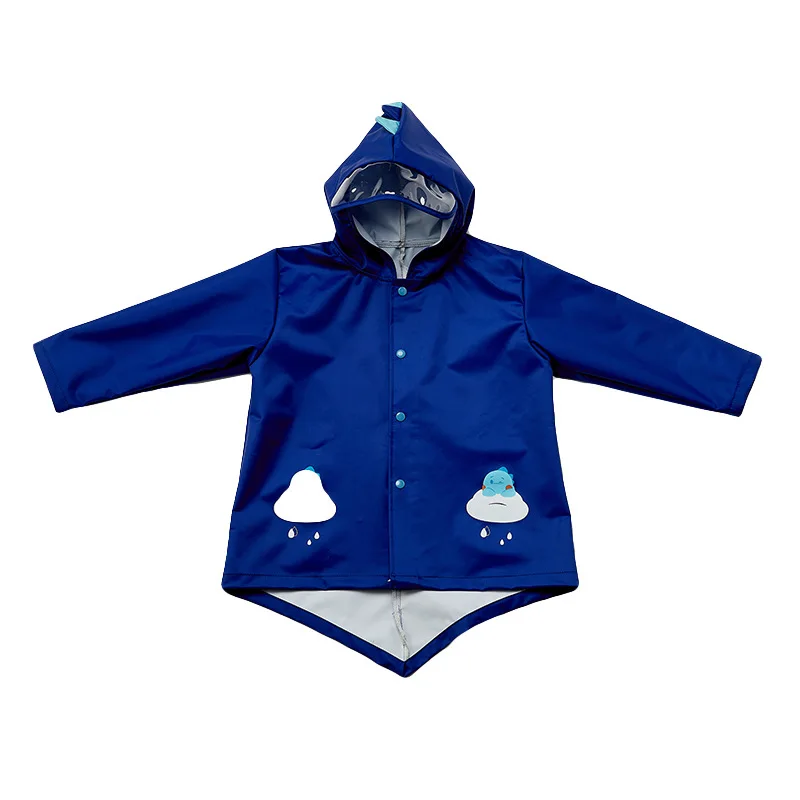 

New Little Dinosaur Raincoat Boys Girls Kindergarten Big Brim Kids Poncho
