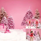 Виниловый фон для детской фотосъемки с изображением розовых подарочных коробок, цифровая печать, Рождественский фон CM-6113