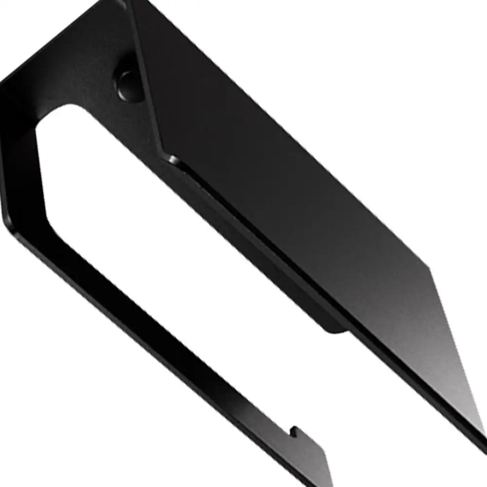 wall mounted black toilet paper holder tissue paper holder roll holder with phone storage shelf bathroom accessories free global shipping