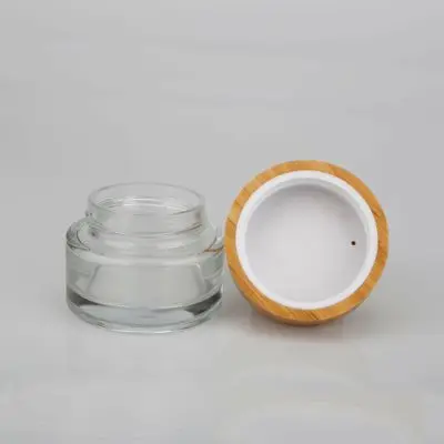 100 шт. бамбуковые контейнеры для крема 50 г с деревянной бамбуковой