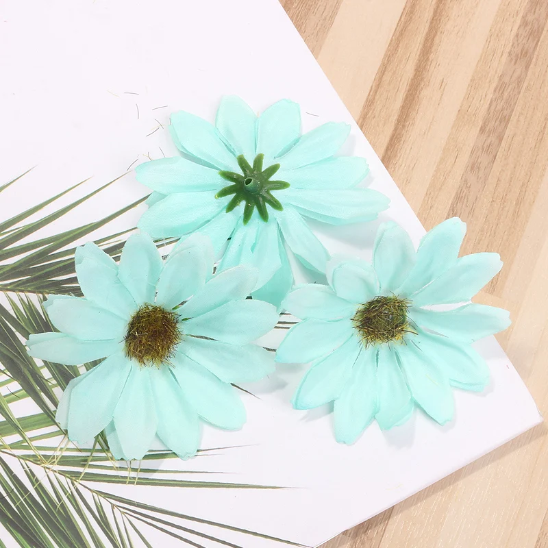 10 шт./лот 6 см Искусственный цветок ромашки в стиле ретро свадебное украшение