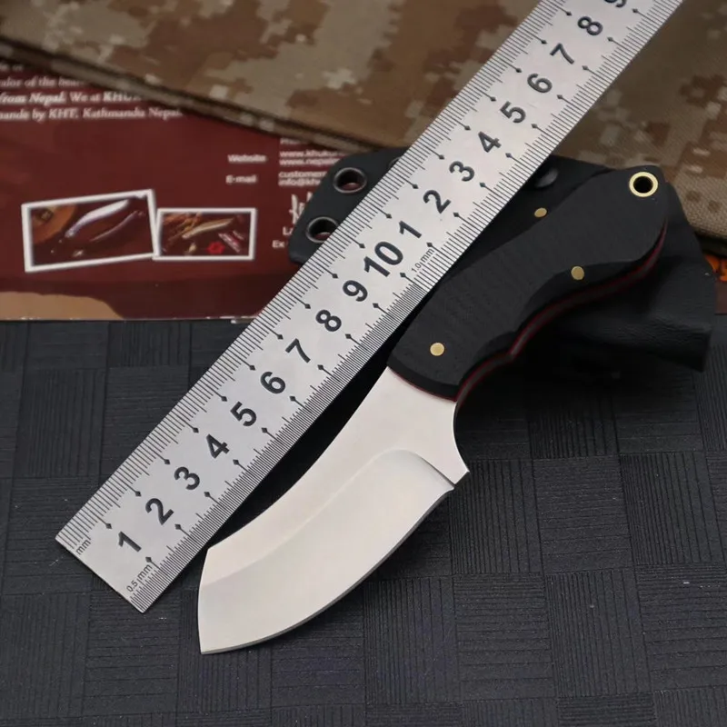 Маленький нож Rhino 9Cr18MoV с фиксированным лезвием KYDEX прямой для охоты кемпинга