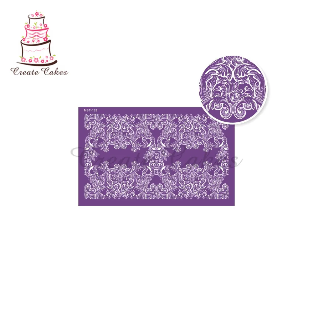 Сетчатые трафареты для свадебного торта с изображением цветов винограда помадки