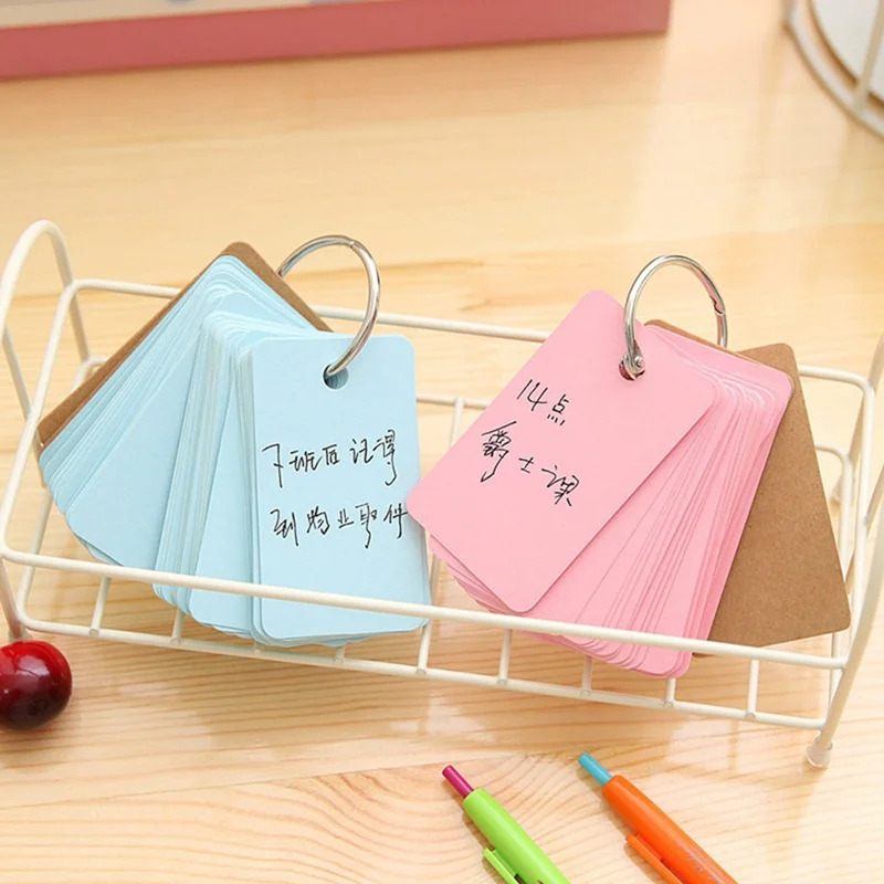 

Blank Page Kraft Paper Notepad Word Study Card Portable Memo Pad Loose Leaf Notes Diy Notepad 90 Pages Word Cards Stationery