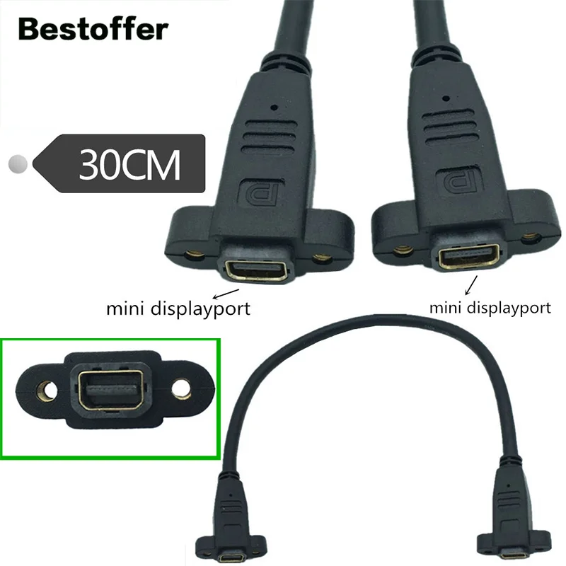 30 см Мини DP DisplayPort гнездовой разъем панель монтажный кабель адаптер тестовый