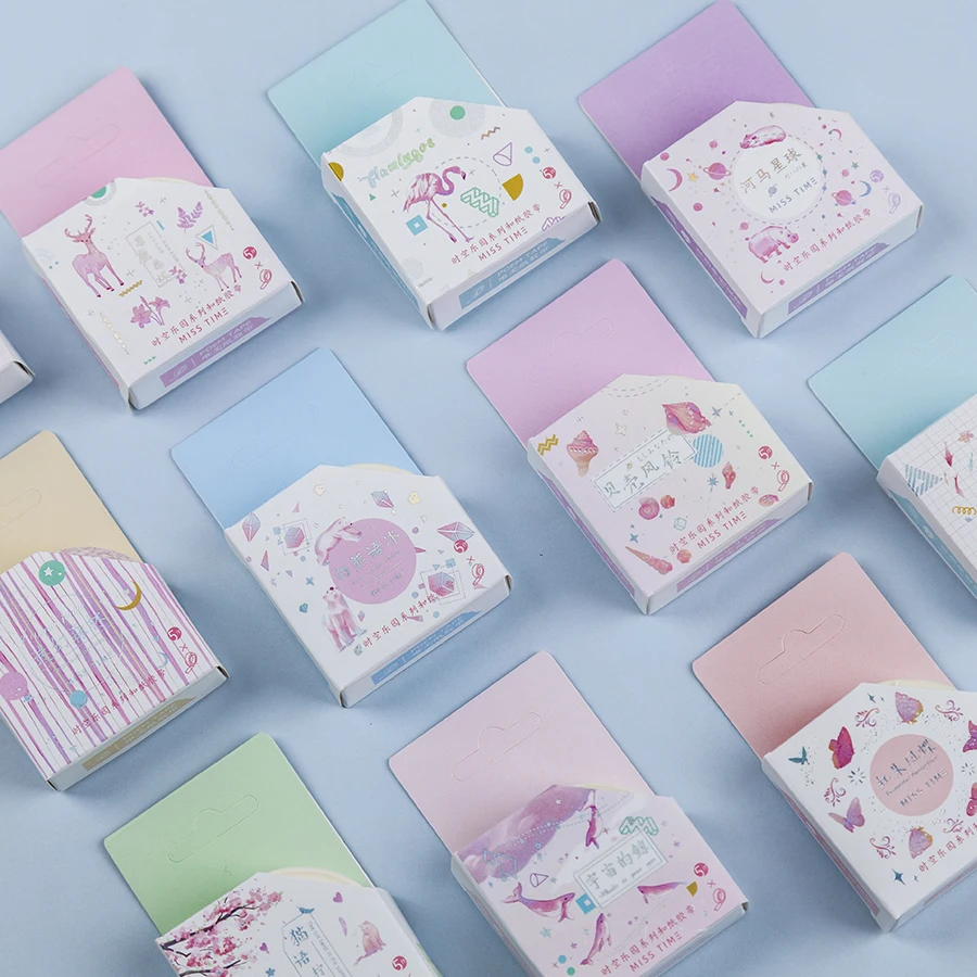 12 PCS/LOT paradise of Time and Space series paper decorative tape masking washi | Канцтовары для офиса и дома