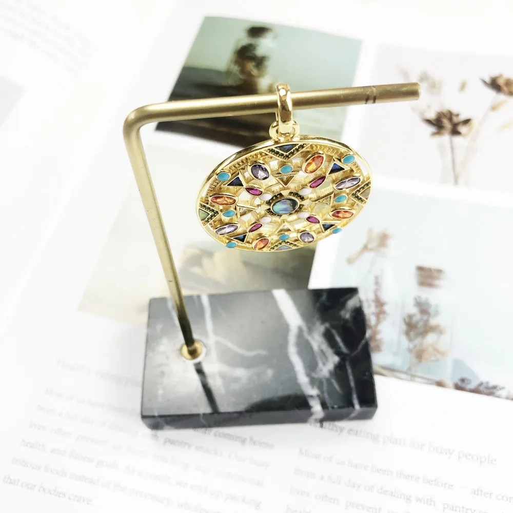 Кулон с золотым амулетом ювелирное изделие в европейском стиле для женщин