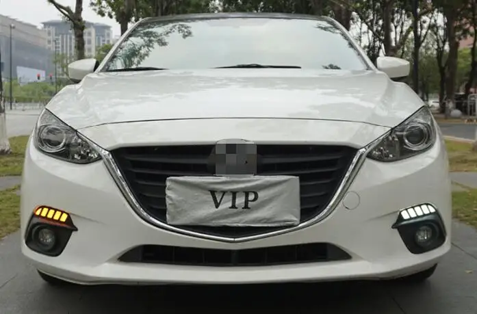 Светодиодные дневные ходовые огни для Mazda 3 Axela 2 шт. 2014 2015 2016 функция плавного
