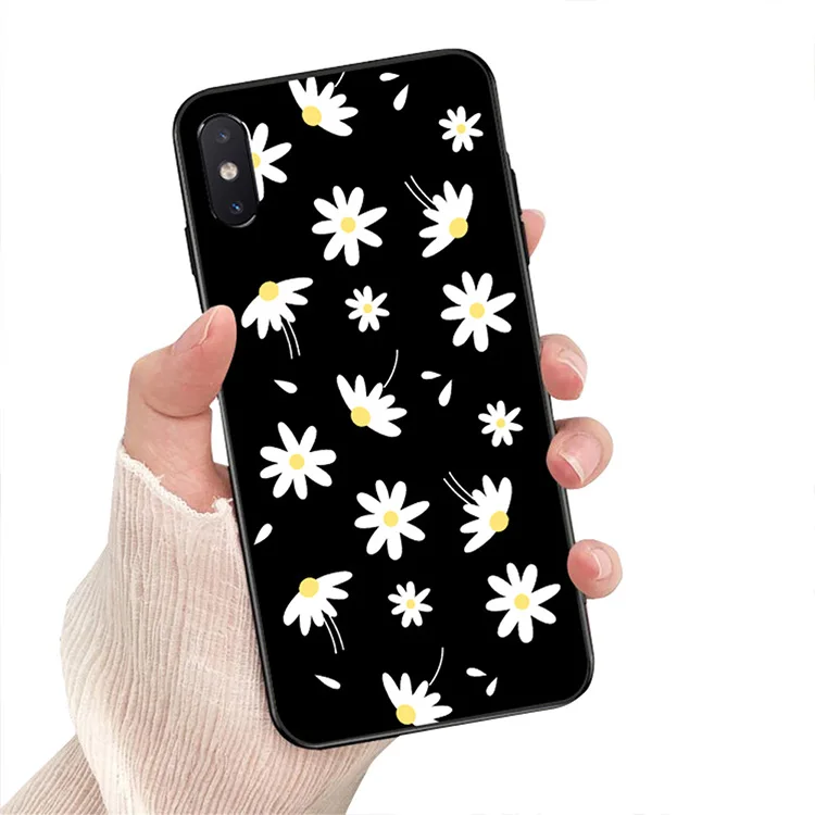 Kncaneo Small daisies Matte Cases for5S SE 6 6S Soft TPU Silicone Rubber phone case cover for iPhone 7 8 plus X Xs 11 Pro Max XR | Мобильные