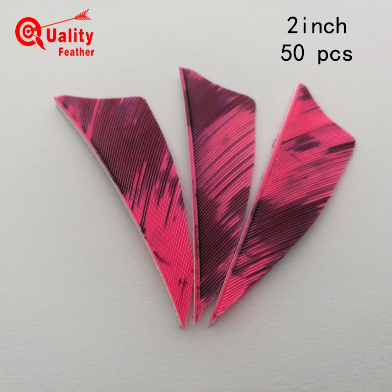 50 шт. 2 ''настоящие турецкие перья стрела перо щит узор смешанный цвет стрельба