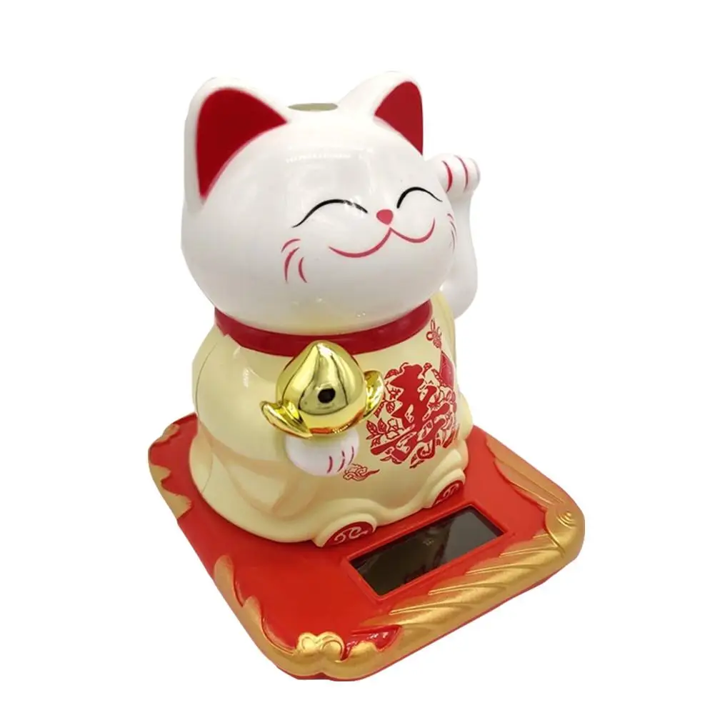 Автомобильный декор солнечная счастливая кошка милая приветственная фигурка