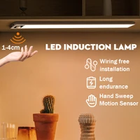 20406080cm led kitchen closet wardrobe cabinet lamp ultra thin rechargeable pir motion sensor cabinet aluminum night light