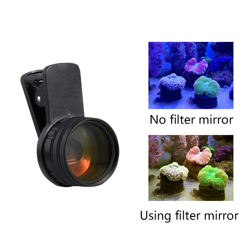 Coral коралловые цилиндрические линзы для фотоаппарата морской цилиндрический фильтр три объектива с макрофильтр аквариум синий свет