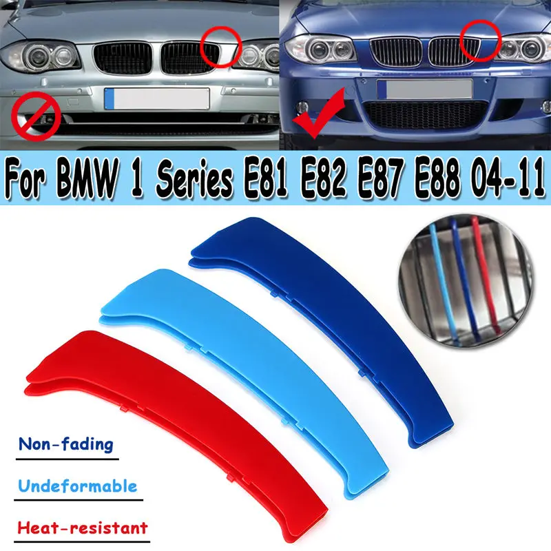 3D спортивная цветная решетка для гриля Накладка BMW 1 серии E81 E82 E87 E88 2004 2005 2006 2007 2008