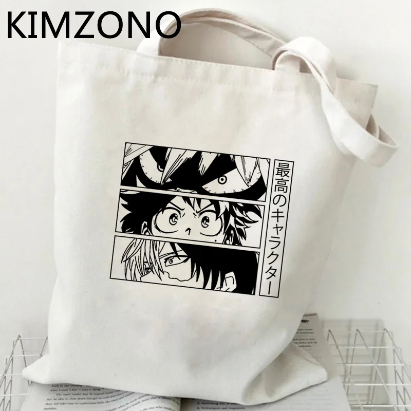 

Сумка для покупок My Hero Академия Deku, сумка из искусственной кожи, сумка из переработанной ткани, сумка-шоппер, многоразовые сумки