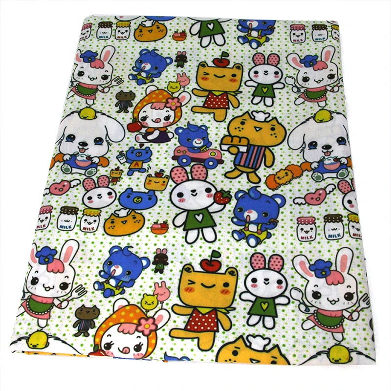 50*145 см мультфильм Животные пэчворк Печатный полиэстер хлопчатобумажная ткань