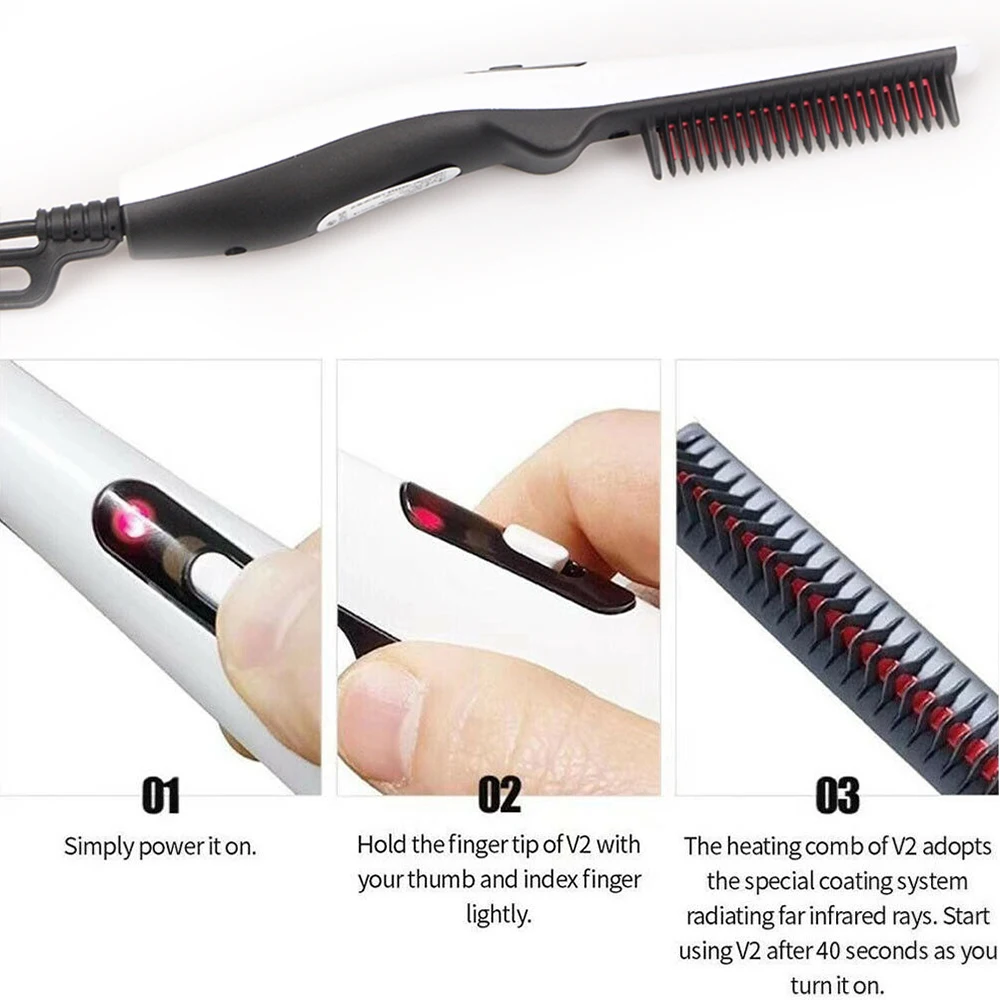 Многофункциональная Расческа для укладки выпрямитель бороды стайлер волос