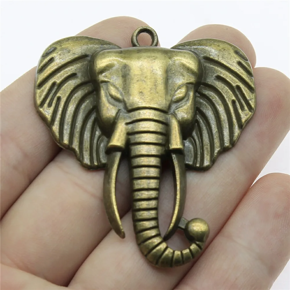 

Tristana 4pcs 54x47mm Elephant Pendants DIY Jewelry Findings Elephant Pendants Charm Elephant Pendants Jewelry Accessories