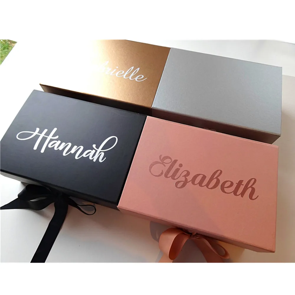 Роскошная Подарочная коробка с лентой настраиваемый Keepsake Коробки крышками вы