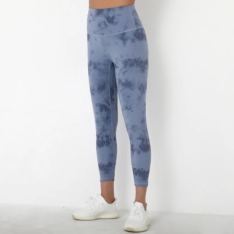 

NORMOV Workout Women Leggings Fitness High Waist Push Up Tie Dye Printed Leggins Breathable Quick Dry Leggings Femme