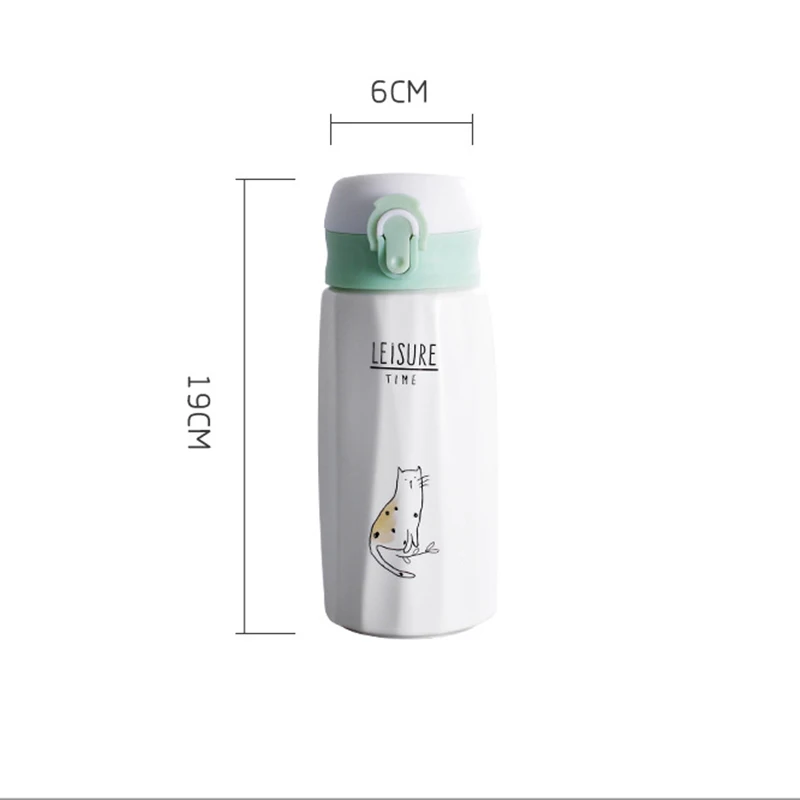 

450ml Ceramics Thermo Mug Coffee Thermos Water Cup With Lid Travel Office School Class Kid Mug Gift White Porcelain Drinkware