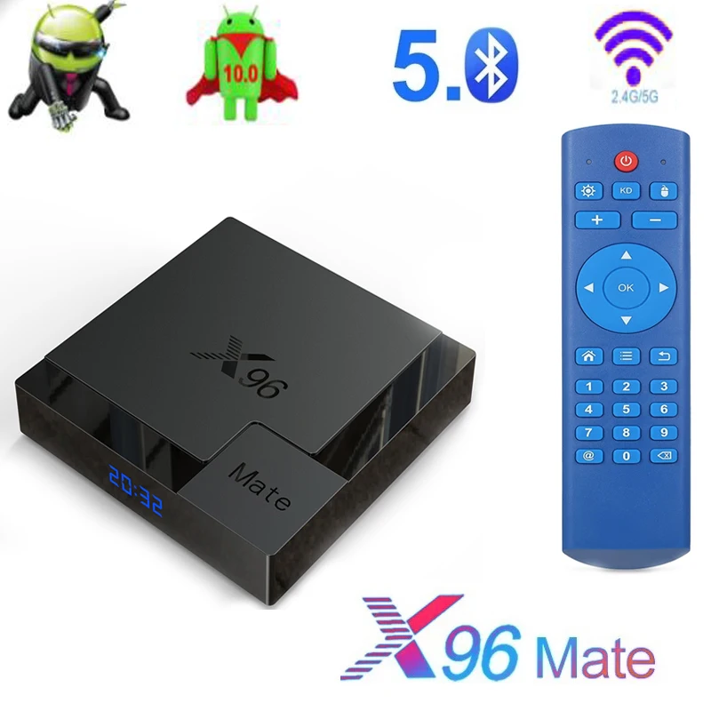 

ТВ-приставка X96 Mate 2020, Android 10, Allwinner H616, 4 ГБ 32 ГБ 64 ГБ, Смарт ТВ-приставка, медиаплеер 2,4G/5G, Wi-Fi HD приставка