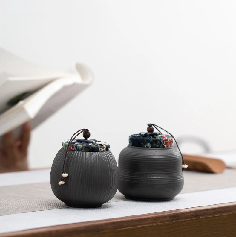 TANGPIN керамические чайные добавки черные винтажные канистры китайские кунг-фу