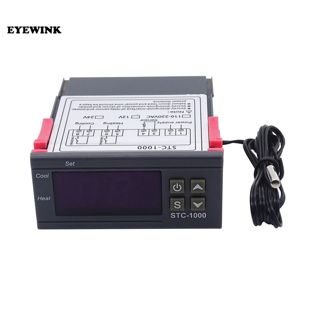 Цифровой светодиодный регулятор температуры с двойным релейным выходом