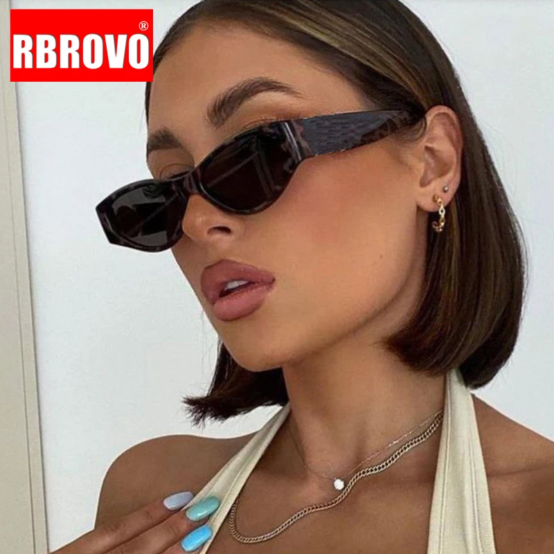 

RBROVO 2021 Polygonal Cateye Sunglasses Women Brand Designer Glasses for Women/Men Steampunk Small Eyeglasses Women Gafas De Sol