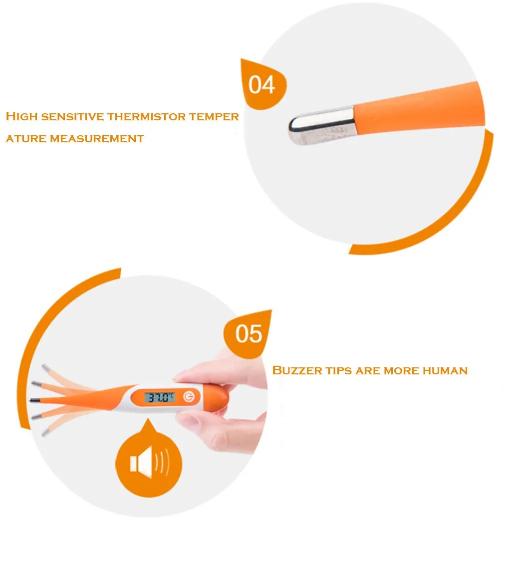 Цифровой градусный термометр для измерения температуры тела детей и взрослых